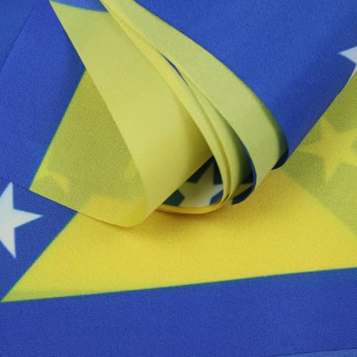 Image of AZ FLAG Bosnia and Herzegovina 6 meters BUNTING Flag 20 flags 9'' x 6'' - Bosnian Herzegovinian STRING flags 15 x 21 cm