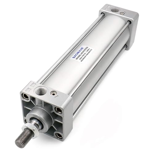 Baomain Pneumatic Air Cylinder SC 63 X 250,PT 3/8, Bore 2 1/2 inch(63mm), Stroke 10 inch(250mm),Dual Action 1 Mpa,for Industrial Machinery