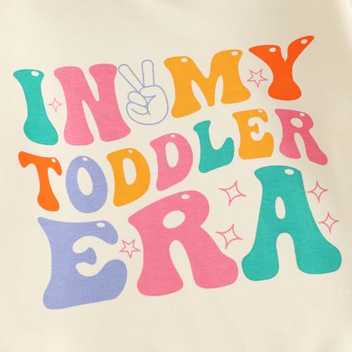 luethbiezx Toddler Baby Girls Sweatshirt in My Toddler Era Long Sleeve Pullover Crew Neck Retro Top Fall Clothes4