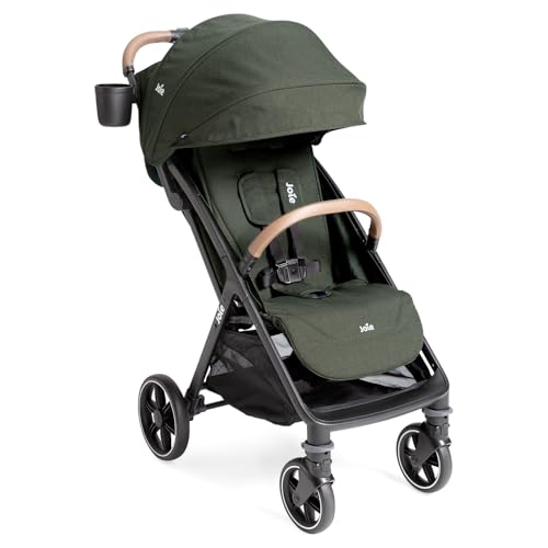 Image of Joie Baby, Nutmeg Compact Travel Stroller, Lightweight Baby Stroller with One‑Hand Fold, Multi‑Position Recline, Smooth Ride Suspension (Forest)