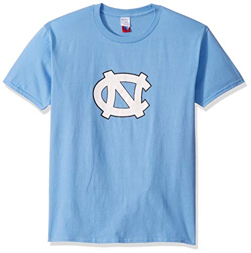 UNC North Carolina Tarheels Adult Size Logo T-Shirt (Small) Blue