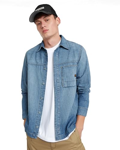 g-star raw1st型？シャツブルー Amazon.com: G-STAR RAW Men's 1-Pocket Regular Denim Shirt Shirts