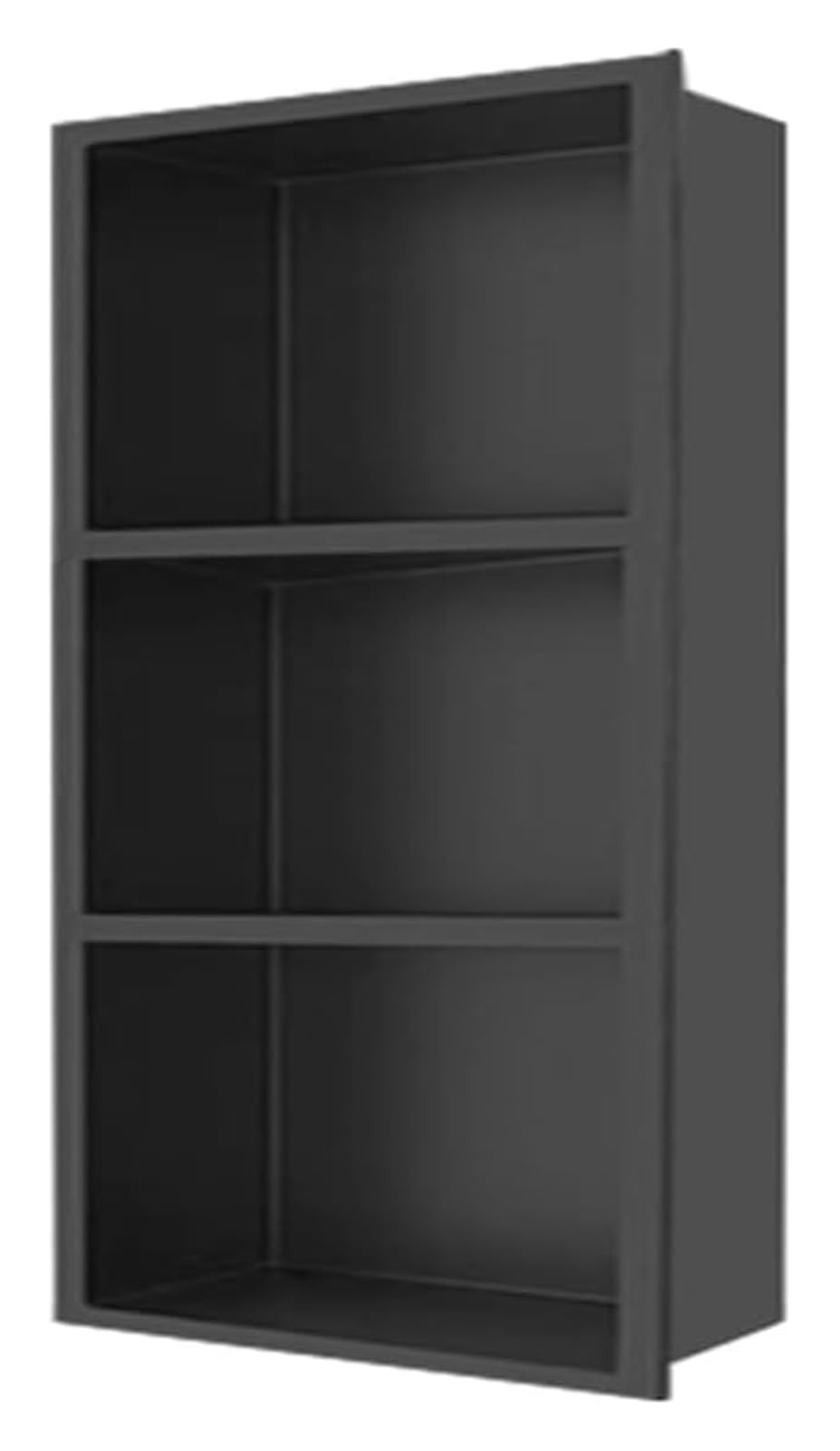 QUSYZD Stainless Steel Shower Niche, One-Piece Recessed Organizer Shelf for Bathroom Storage/Shampoo/Toiletries, Waterproof Insert Shower Rack,Black,70x28x12.5cm,Black-90x28x12.5cm