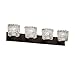 Justice Design Group GLA-8924-26-WTFR-NCKL Veneto Luce Collection Modular 4-Light Bath bar