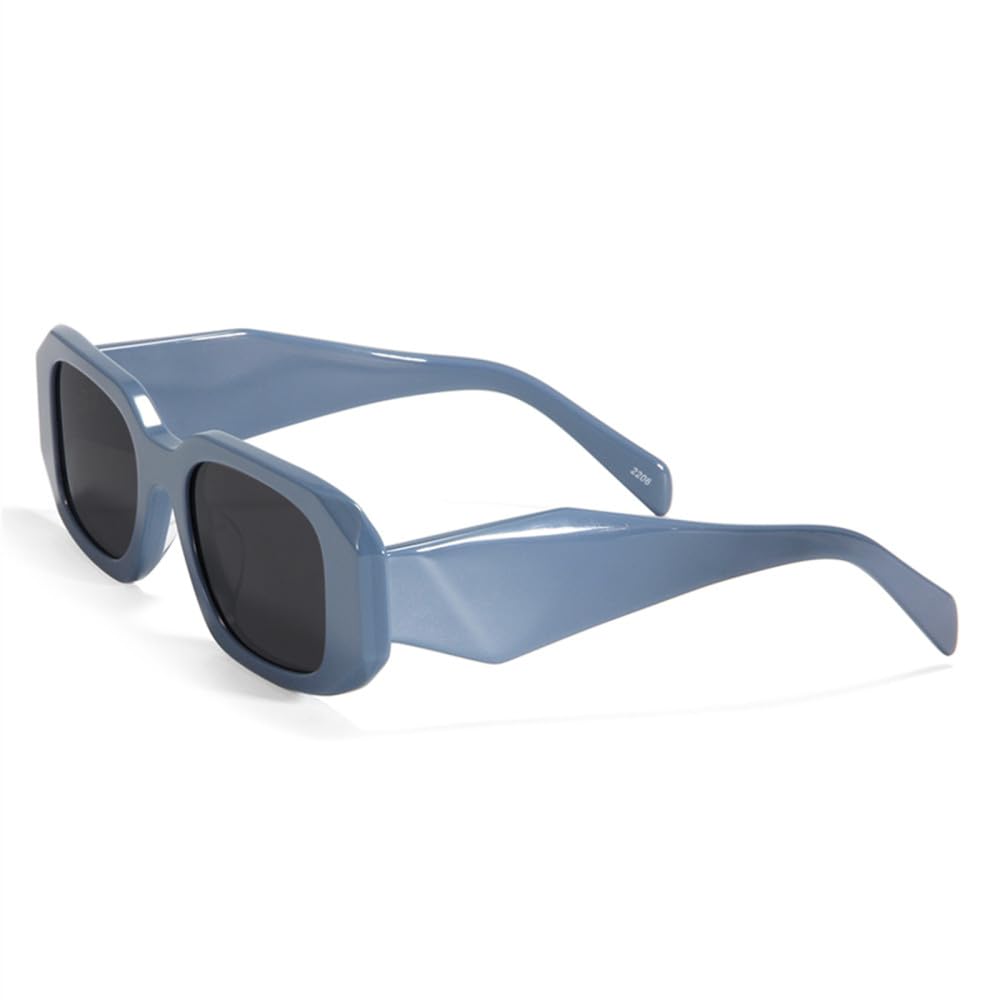 Geformte rechteckige weiße Sonnenbrille aus Acetat für Damen, polarisierte Sonnenbrille für Herren, dreidimensionaler Rahmen, UV400-Farbtöne