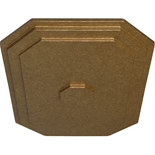 Image of Ekena Millwork CM25FEPAS Felix Ceiling Medallion, Pale Gold, 25 1 /4 inchW x 17 1 /4 inchH x 1 3 /4 inchP
