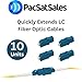PacSatSales - LC Fiber Coupler 10 Pack - Single Mode LC Coupler Set - Every LCUPC Fiber Connector is pre Cleaned & Extends LCUPC Optical Cables - Single Mode Simplex or Duplex Compatible