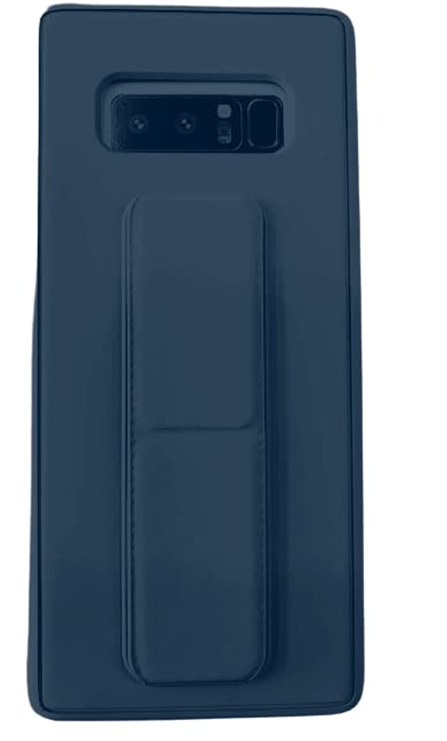 ZEGEfor Samsung Galaxy Note 8 4G with Magnetic Stand & Holder, Premium Silicone Vertical & Horizontal Hand Strap Grip Multi Stand, Car Mount Kickstand Case Finger Strap Cover (Deep Blue)