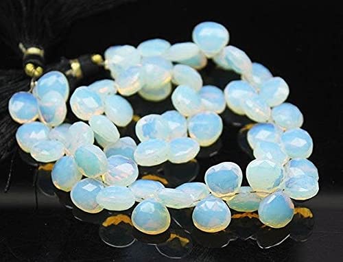 Perle cœur opallite briolette 9mm LKBEADS lot de 10 pièces pour création bijoux