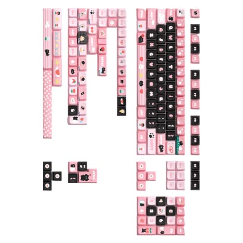 Teclas de sublimación térmica para teclado mecánico: juego de teclas ergonómicas de 158 piezas