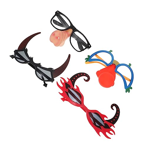 FOMIYES Halloween Party Glasses 4pcs Carnival Glasses Set Perfect for and Photo Props