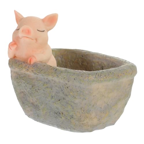 BESPORTBLE ミニポット 装飾鉢植え 樹脂ポット ミニチュアビーチパラソル 花鉢 容器 ポットプランター 盆栽ポット テーブル 装飾 寄せ植え 鉢 工場 植木鉢 多肉植物