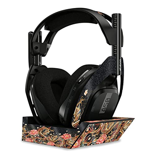 Image of MightySkins Glossy Glitter Skin Compatible with Astro A50 Wireless Headphones + Base Station (Gen 4) - Stitch Dragons | Protective, Durable High-Gloss Glitter Finish | Easy to Apply | Made in The USA