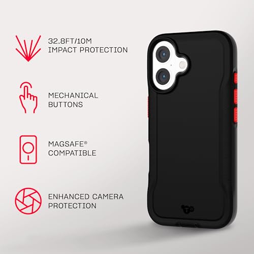 Image of Tech21 EvoPro for iPhone 16 Compatible with MagSafe - Impact Protection Case 21x Military Standard Tested - in Black