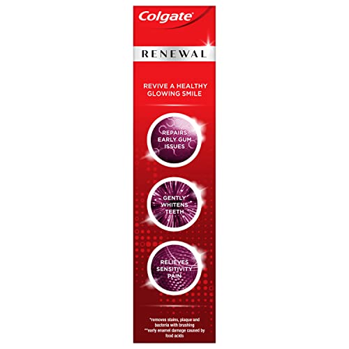 Colgate Renewal Gum Toothpaste Gel, Sensitive Toothpaste For Gingivitis And Improved Gum Health, Mint Gel, Sugar Free, Enamel Safe, Gluten Free, Vegan, 2 Pack, 3 Oz Tubes #TOP5