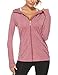 Sykooria Veste de Sport Femmes Vêtements de Sport Sweat Zippé avec Capuche à Manches Longues pour Fitness Course Yoga (Rouge, XL)