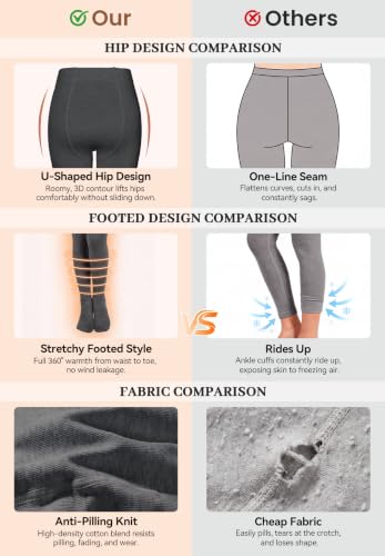 Image of Zando Fleece Lined Leggings Women High Waisted Winter Warm Thermal Tights | Windproof Warmth, high waist tummy control, lifts hips, no digging in, non-see-through, smooth seams, soft comfort.