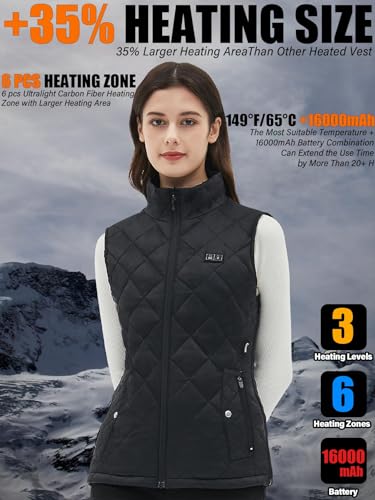 Womens Heated Vest with Battery Pack Included-16000mAh Electric Heating Vest USB Lightweight Heating Clothing2