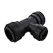 JG ProLock PSEI3028AE ProLock 3/4" X 1/2" CTS Push-to-Connect Reducing Tee (Pack of 5), Black, 5 Piece