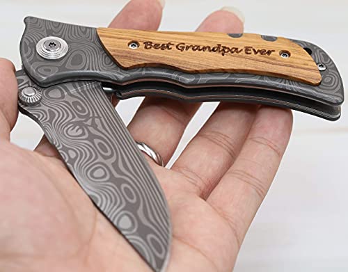 Image of Corfara Best Grandpa Ever Pocket Knife - Best Gifts for Grandpa Birthday Gifts, Gifts for Grandpa Gifts from Grandkids Granddaughter for Fathers Day