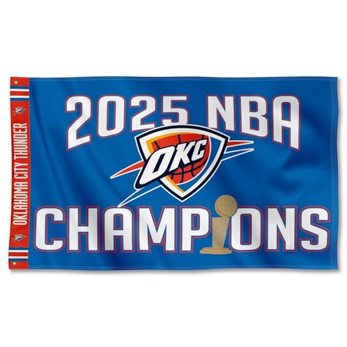 WinCraft Oklahoma City Thunder 2025 NBA Champions 3x5 Premium Banner Flag