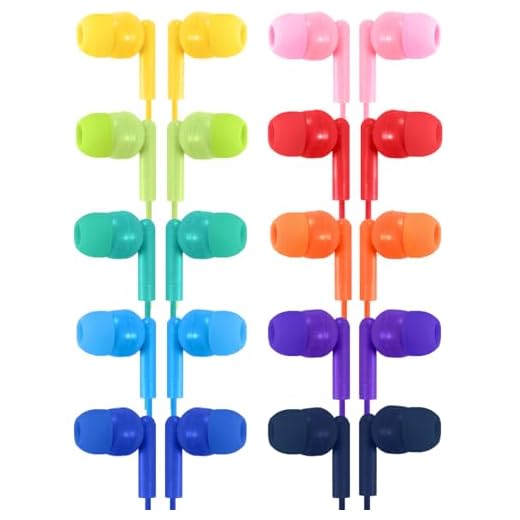 Ladont 10 Pack Classroom Earbuds for Kids, Affordable in-Ear with 3.5mm Jack, Student Headphones for Children Boys Girls Toddler Adult