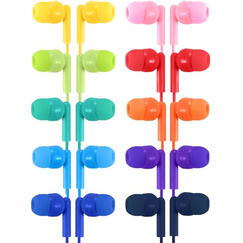 Ladont 10 Pack Classroom Earbuds for Kids, Affordable...