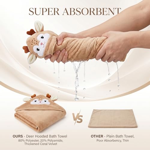 campaign:KEQHAULI Custom Product Collection-10%-3 Campaign lD: 1HMIQVTCAZRZS Product name: KEQHAULI Custom Name Embroidered Animal Hooded Towel, Ultra-Soft & Thick Coral Fleece Keepsake Blanket - image 5