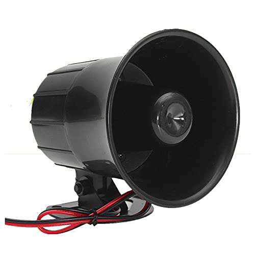 Jeenuuder 12V 20W Coche CamióN RV Aire Sirena EléCtrica Bocina Altavoz Van PA Alarma de Sonido Fuerte