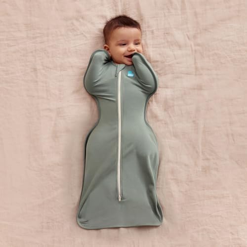 Image of Love to Dream Swaddle Up Viscose from Bamboo, Arms Up Position, Soft and Sustainable Bamboo Fabric, Versatile Wearable Blanket, 1.0 TOG (20-24C) Ideal for Moderate Temps, Small 8-13lbs, Deep Olive