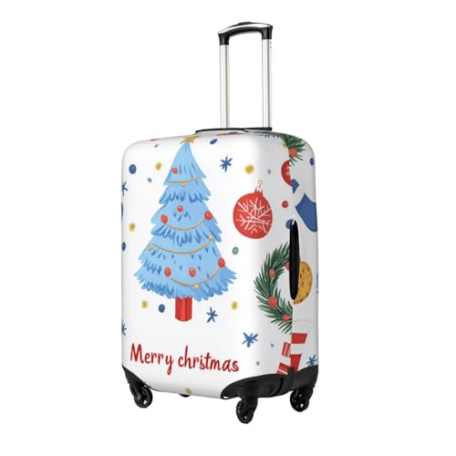Christmas Cartoon Decor Luggage Cover Washable Elastic Suitcase Cover Anti-Scratch Travel Luggage Protector Covers for Kids Adult S fits 18-21 inch Suitcase2