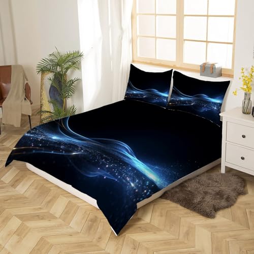 Housse de couette 240x260 rayé 3D parure de lit microfibre 2 personnes - 3