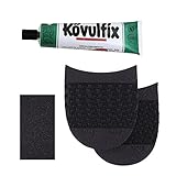 Langlauf Schuhbedarf Snow Winterschuh Absatz für Straßenschuhe Reparatur Set schwarz/Repair Sole Pad/Kövulfix Absatzkleber/ausführliche Anleitung/Qualitäts Set (Größe 1 : 80x78mm)