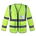 Produktbild Little Beauty Nacht Verkehrssicherheit Reflektierende Weste BAU Weste Sicherheit Fluoreszierende Weste Hygiene Arbeiter Arbeitskleidung Lange Ärmel (Color : Fluorescent Color)
