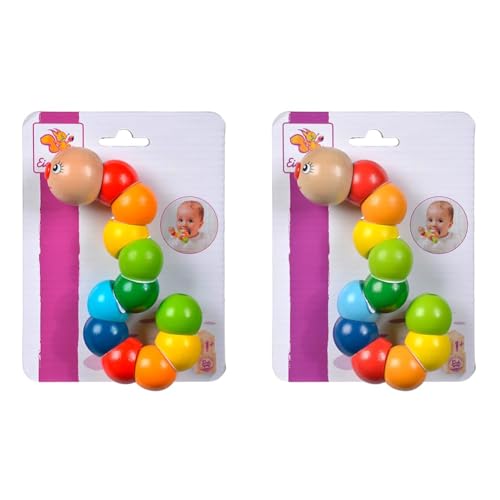 Eichhorn 100003440 Greifling Raupe aus Holz, Holzspielzeug, Motiv: Raube,...