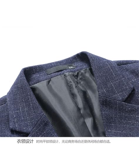 Men's Four Seasons Plaid Casual Business Suit Jacket Groom Wedding Dress Formal Blazer3