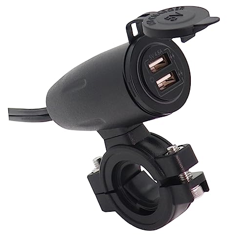 RORPOIR 12/24v Universal Motorcycle Car USB Charger 4.8a Waterproof Scratch-Resistant Abs for All Devices