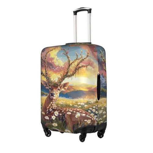 deer antlers Elastic Travel Luggage Cover Travel Suitcase Protective Cover2