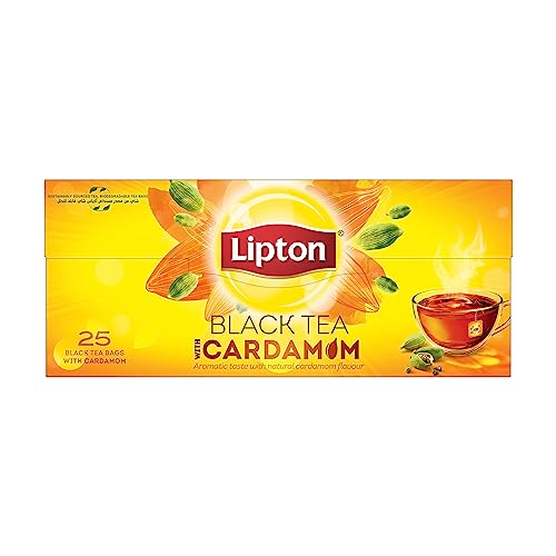 Lipton Flavoured Black Tea Cardamom, 25 Teabags