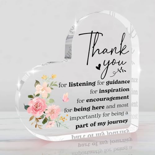 Heart Acrylic Thank You Plaque