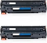  【Accessoires pour imprimante】 Cartouche de toner de remplacement CE285A pour HP CE285A pour imprimante HP Laser Jet Pro Fessional P1100 P1102W 1214nfh, avec accessoires d\'imprimante à puce, large comp