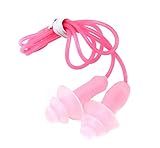 Natuworld 5Pcs Multicolor Silicone Gel Corded String Ear Plugs for Swimming