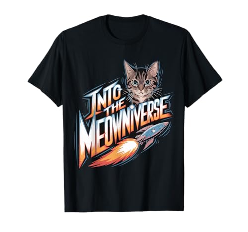 Into the Meowniverse Cat Design Camiseta