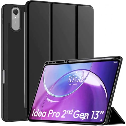 Image of ProElite Cover for Lenovo idea tab Pro 2nd Gen 13 inch case [with Pen Holder], Soft Flexible Flip Case for Idea tab Pro 2nd Gen 13 inch 2026 [Recoil Series] - Black