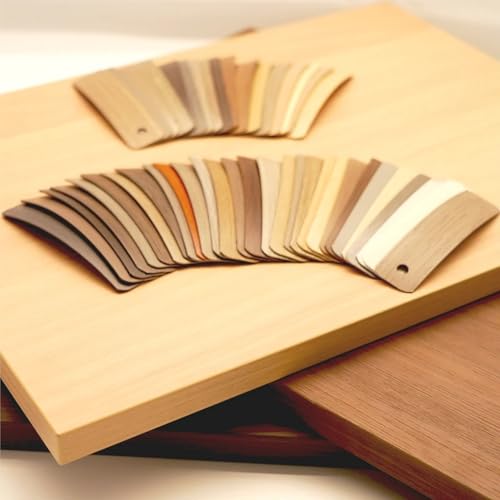 cyclingcolors 1x Kantenumleimer Holzfurnier mit Schmelzkleber 21 mm x 5 m Dicke 0,50 mm verschiedenen Dekoren Melaminkanten Band Aufbügelbare Möbelkanten-Band Melaminkanten, Hellgrau