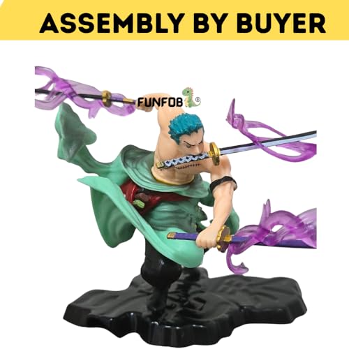 Image of FUNFOB Anime Action Figure Height -12cm | Mini Size | Collectible for Anime Fans PVC Multicolour | Zo-ro Action