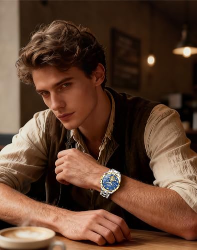 Image of OLEVS Men Automatic Watch Diamond Skeleton Mechanical Original Luxury Self Winding Wrist Watch for Men