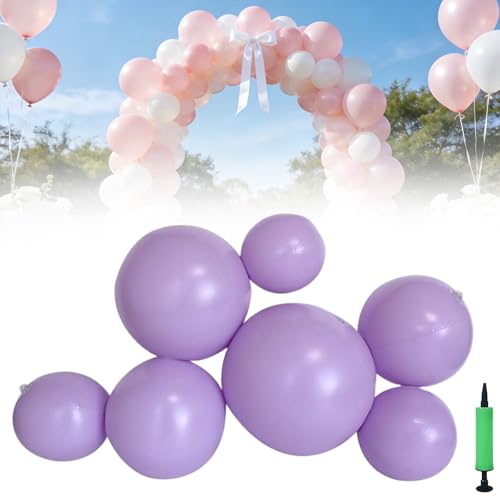 Consejos para Comprar Inflables el pay los mejores 10. 43 Reusable Inflatable Balloon Garland Arch Kit, 3/7 Pcs Linked PVC Balloons, Self-Inflating Hidden Valve, Birthday Decoration & Wedding Party Backdrop (7 Linked balloons-Purple)