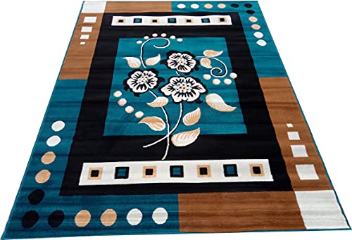 Image of Home Decore Acrylic Carpet for Your Living Room & Drawing Room Aywhere in Your Home (120x150 Blue Colour)- 4x5 Feet