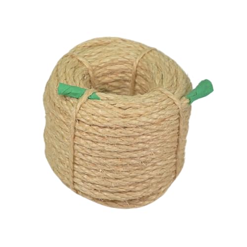 Sisalana Premium Brazilian Sisal Rope Natural Fiber 100% Sisal Ultra Durable Chemical-Free Ideal for DIY Cats Scratching Post Replacement Home Decor Garden Crafting (1/4 50 ft / 6mm 15m)